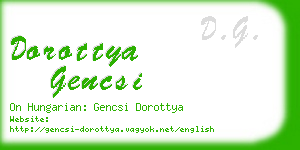 dorottya gencsi business card